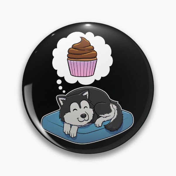 Aperçu de l'œuvre Alaskan Malamute dreaming about Cupcake créée et vendue par DoggieDelights.