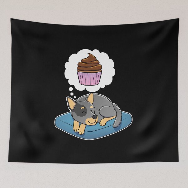 Item preview, Australian Cattle Dog dreaming about Cupcake designed and sold by DoggieDelights.