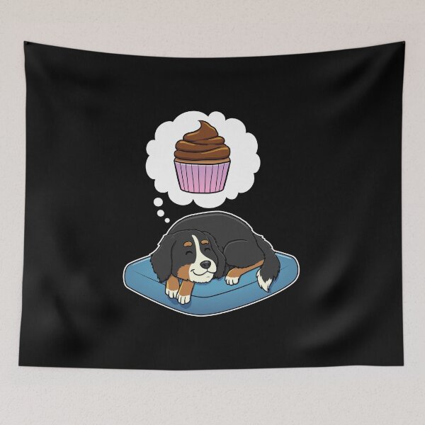 Artikelvorschau, Bernese Mountain Dog dreaming about Cupcake entworfen und verkauft von DoggieDelights.