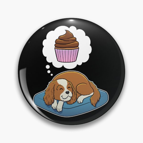 Artikelvorschau, Cavalier King Charles Spaniel dreaming about Cupcake entworfen und verkauft von DoggieDelights.