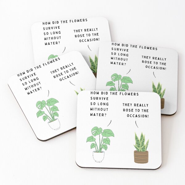 Item preview, Plant joke - How did the flowers survive so long without water? (colour) designed and sold by ani-eni.