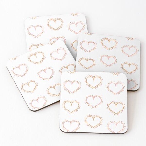 Item preview, Sparkling Rose and Gold Pretty Hearts Pattern designed and sold by Daniel Bevis Design.