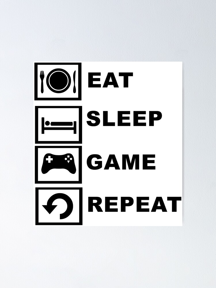 Check out this awesome 'GAMER+LIFE+-+EAT+SLEEP+GAME+REPEAT' design