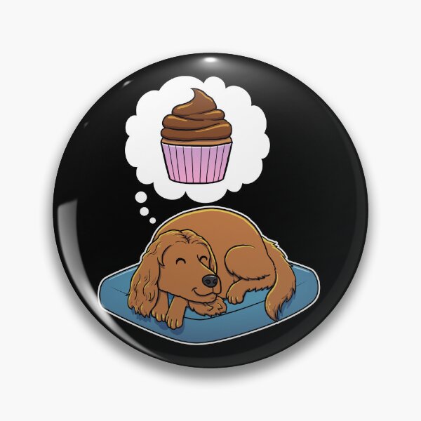 Item preview, English Cocker Spaniel dreaming about Cupcake designed and sold by DoggieDelights.