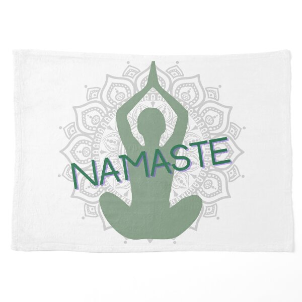 Green namaste yoga design for yogis Art Board Print for Sale by