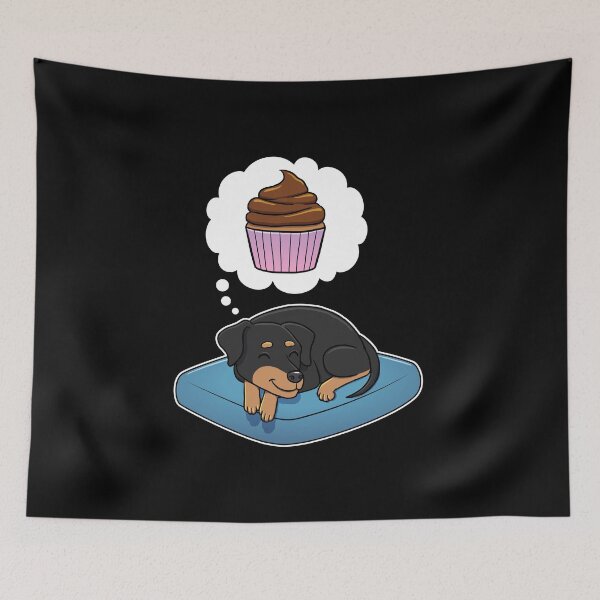 Item preview, Miniature Pinscher dreaming about Cupcake designed and sold by DoggieDelights.