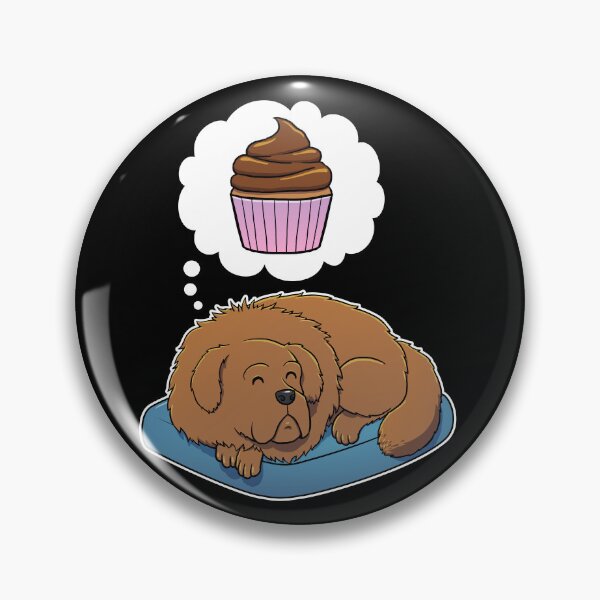 Item preview, Tibetan Mastiff dreaming about Cupcake designed and sold by DoggieDelights.
