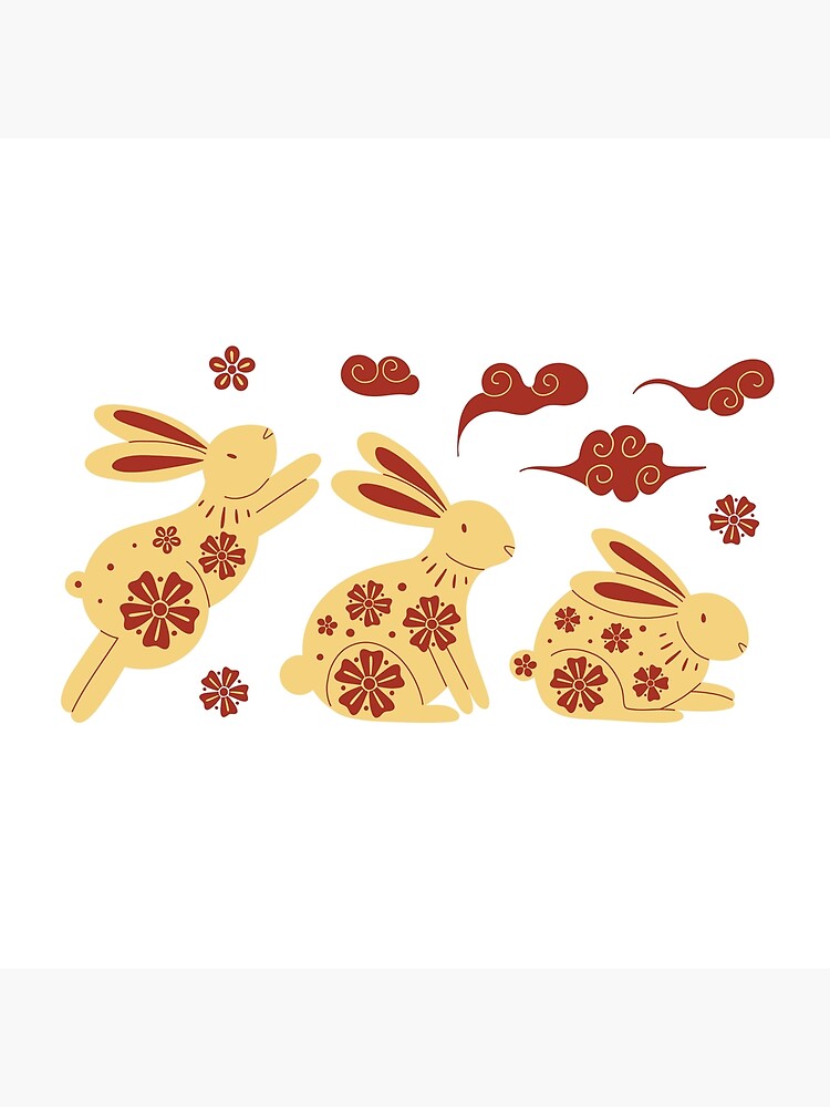 chinese new year rabbit stickers