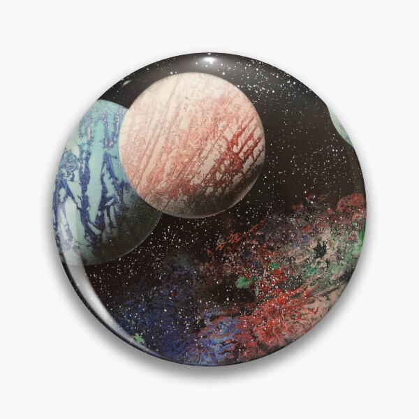 Item preview, Spray paint art red planet with the glow designed and sold by WoodRocksArt.