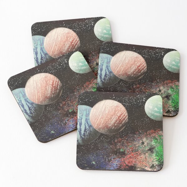 Item preview, Spray paint art red planet with the glow designed and sold by WoodRocksArt.