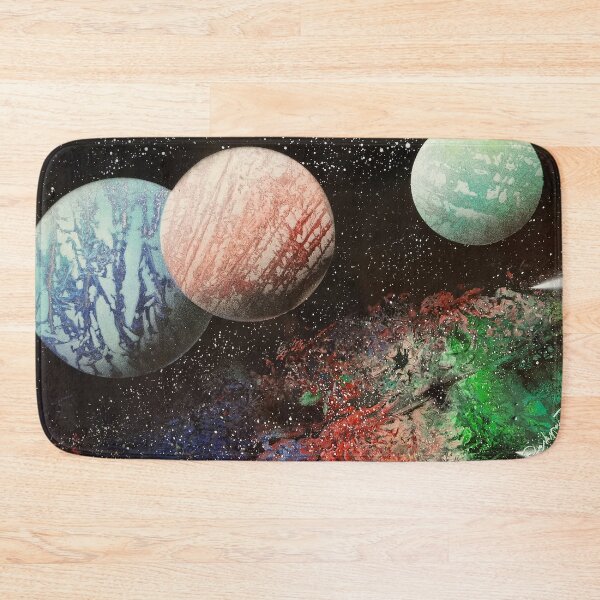 Item preview, Spray paint art red planet with the glow designed and sold by WoodRocksArt.