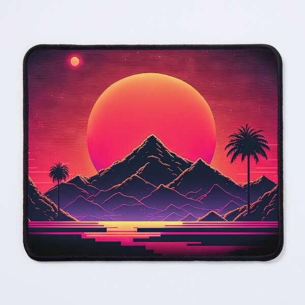 Item preview, Galactic Vista: Neon Mountain Oasis designed and sold by Mullet Monkey.