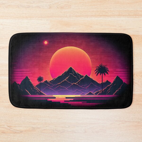 Item preview, Galactic Vista: Neon Mountain Oasis designed and sold by Mullet Monkey.