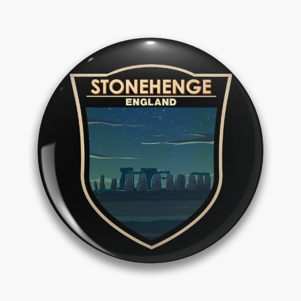 Item preview, Stonehenge England Travel Art Badge designed and sold by KrisSidDesigns.