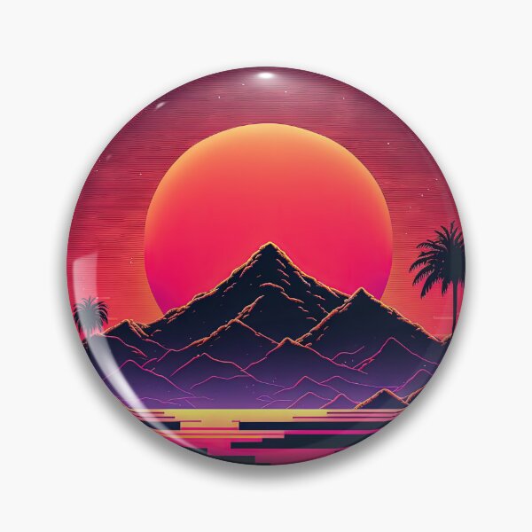 Item preview, Galactic Vista: Neon Mountain Oasis designed and sold by Mullet Monkey.
