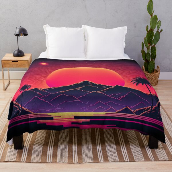 Item preview, Galactic Vista: Neon Mountain Oasis designed and sold by Mullet Monkey.