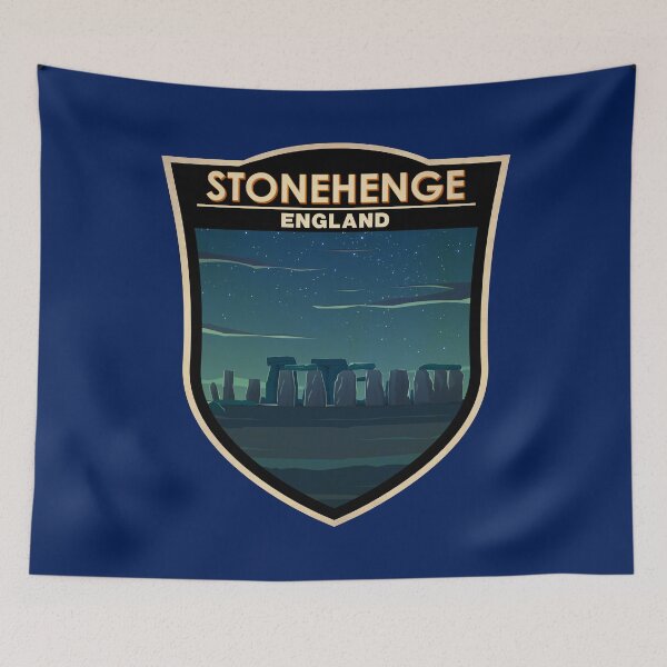 Item preview, Stonehenge England Travel Art Badge designed and sold by KrisSidDesigns.