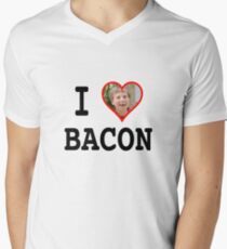 I BEANS BACON Men's V-Neck T-Shirt