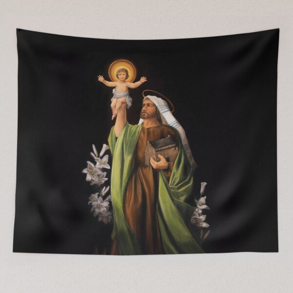 Item preview, Saint Joseph, Pillar of the Domestic Life, catholic art designed and sold by Monica Skrzypczak.