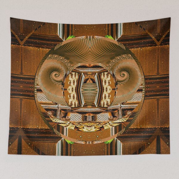 Item preview,  *FUNNY ABSTRACT PAINTING ALIEN TRIBAL FACE CHOCOLATE MIXTURE MINT GREEN WITH STARRY GREEN ANISE& CINNAMON* designed and sold by Ralek.