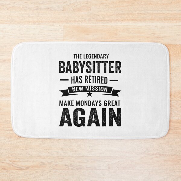 Item preview, babysitter perfect retirement gift idea, Retired babysitter Funny Saying designed and sold by Dogs Geeky⭐⭐⭐⭐⭐.