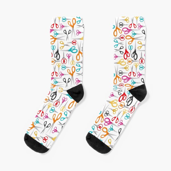 Multi colour scissor print Socks