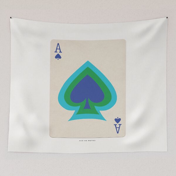 Item preview, ACE OF SPADES - RETRO ACE PLAYING CARD ILLUSTRATION - VINTAGE POKER designed and sold by HoneymoonHotel.