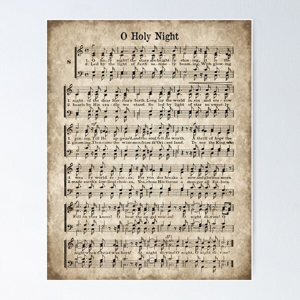 O Holy Night Lyrics Engraved Word Sign Digital Cut (Download Now) 