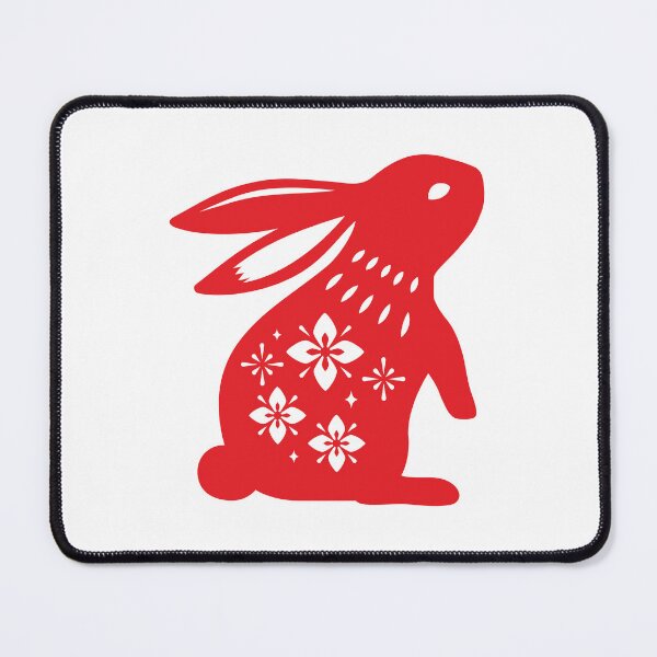 Item preview, Year of the Rabbit 2023 - Chinese New Year - Rabbit with flowers designed and sold by AhmedBuhaisi.