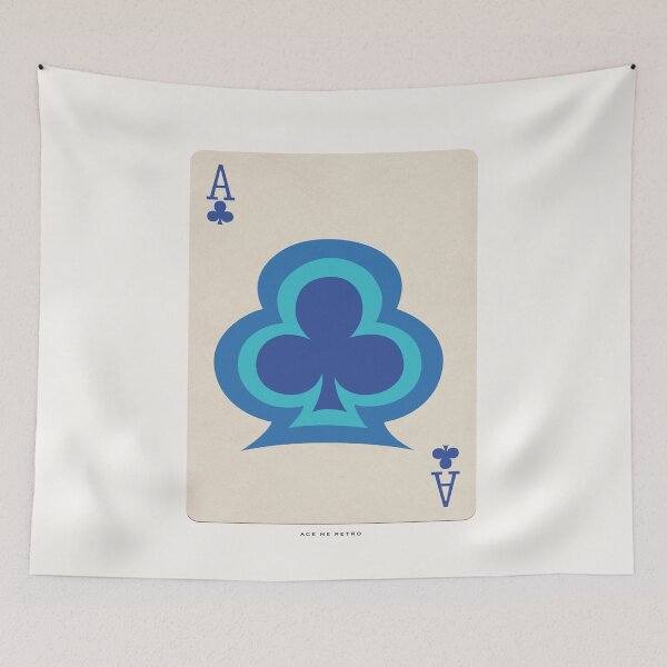 Item preview, ACE OF CLUBS - RETRO ACE PLAYING CARD ILLUSTRATION - VINTAGE POKER designed and sold by HoneymoonHotel.
