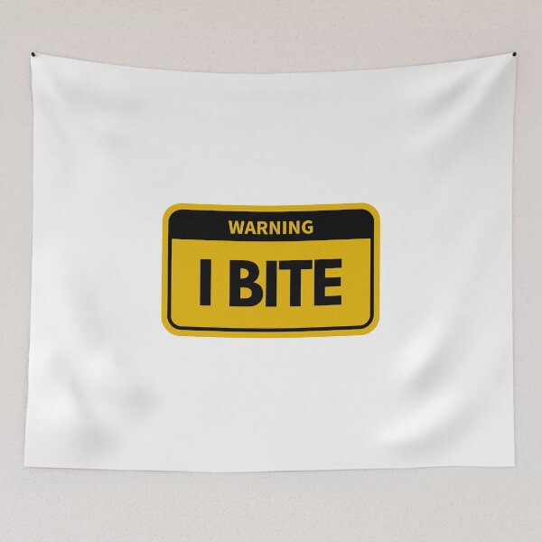Item preview, I Bite - Funny Biting Warning Sign designed and sold by MagicalFun.