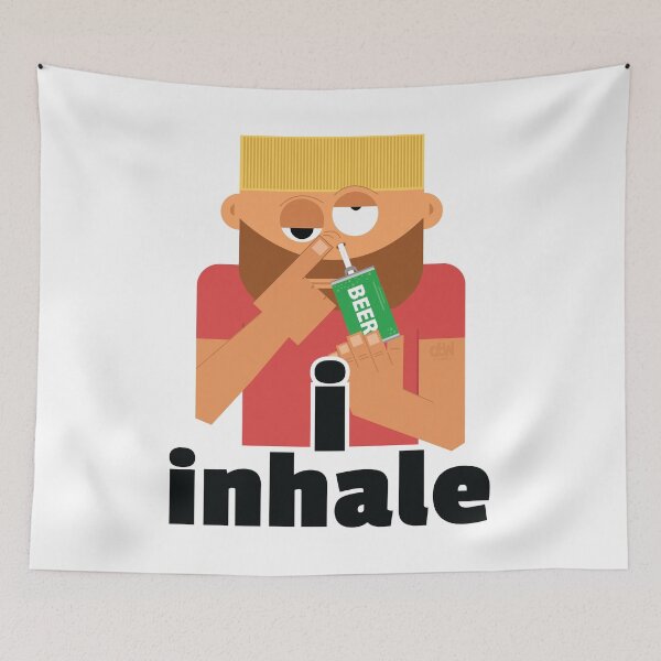 Item preview, Snorting Beer With Straw I love Beer Meme Funniest Man Cave Stuff Bar Drink Snort Drugs designed and sold by doseofwin.