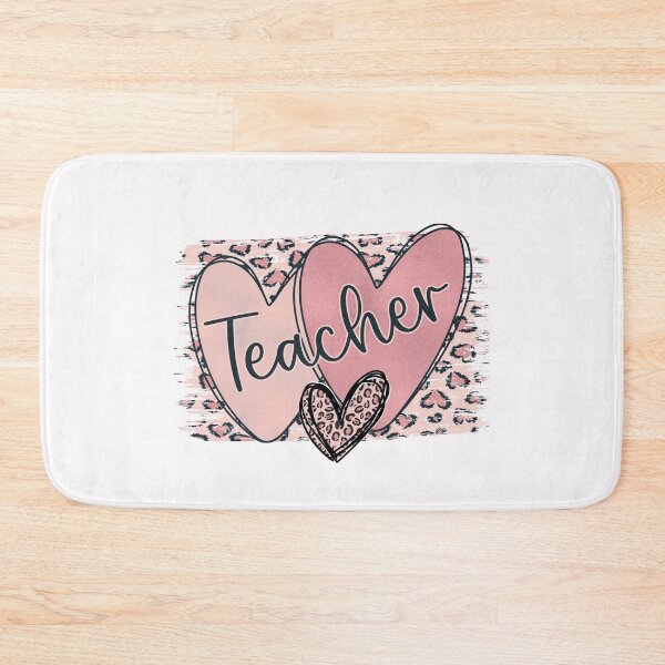 Item preview, Pink Hearts Leopard Teacher designed and sold by HappyLifeCreate.