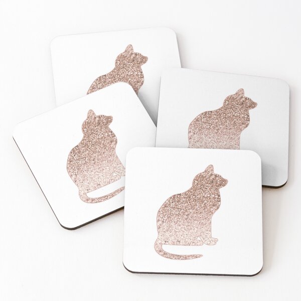 Item preview, Sparkling rose gold cat designed and sold by RoseAesthetic.