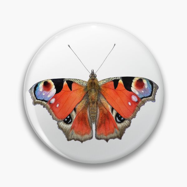 Item preview, Peacock butterfly watercolor realistic illustration designed and sold by LiudaLobza.