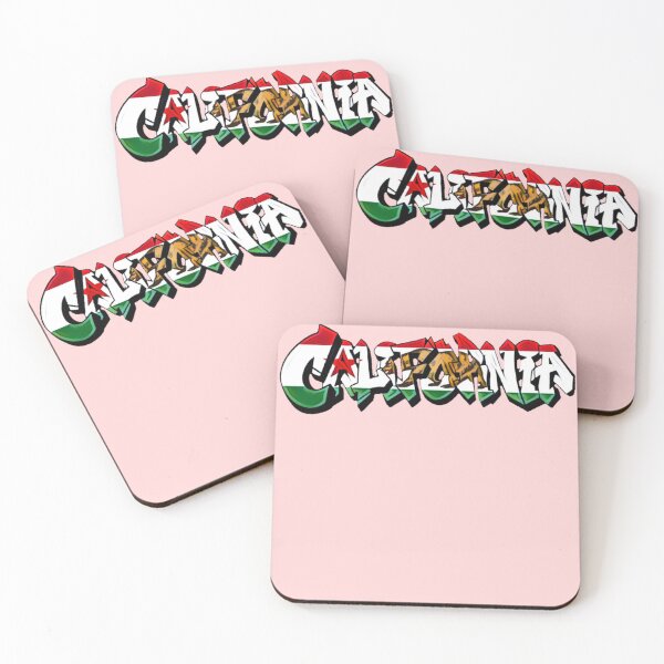Item preview, Cool California Flag Graffiti - Pink designed and sold by Dude  Stuff.