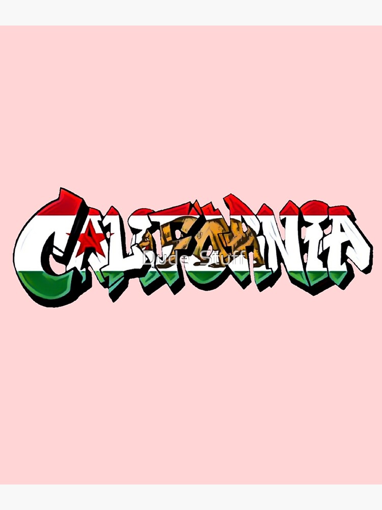 Cool California Flag Graffiti - Pink