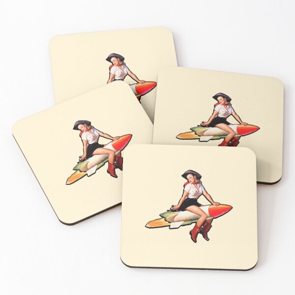 Item preview, Rocket Cowgirl Pinup designed and sold by RaygunRetro.