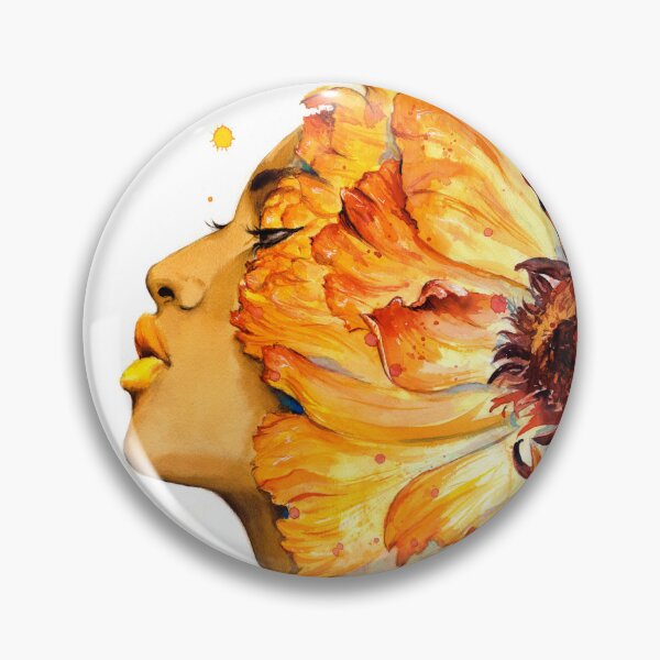 Item preview, Pheony - Watercolor Floral Black Girl Painting designed and sold by Chiara Mendicino.