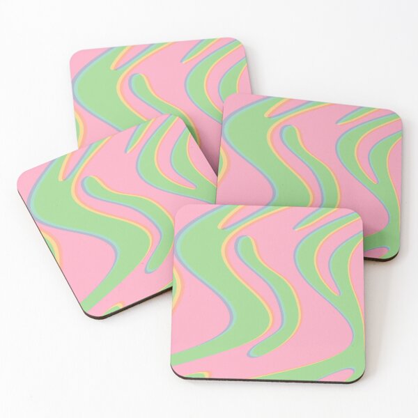 Item preview, Green and Pink psychedelic waves designed and sold by studiosophac.
