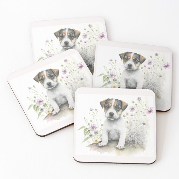Item preview, Watercolor Jack Russel Dog Portrait designed and sold by HappyLifeCreate.