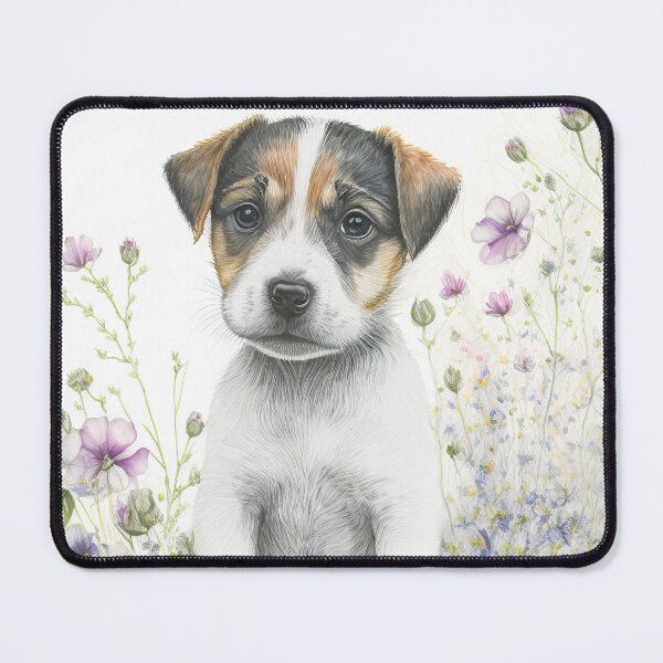 Item preview, Watercolor Jack Russel Dog Portrait designed and sold by HappyLifeCreate.