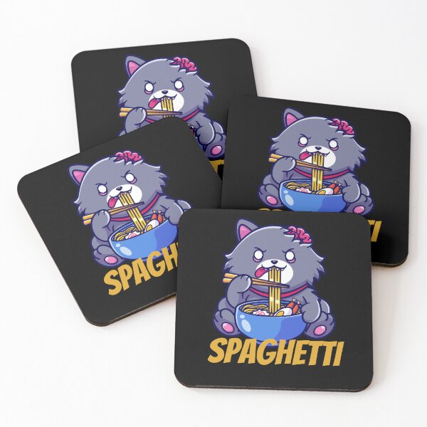 Aperçu de l'œuvre Chat qui mange des spaghettis créée et vendue par M&D ⭐⭐⭐⭐⭐.