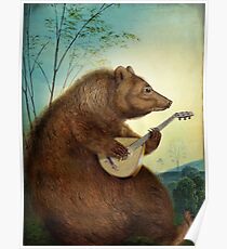 Mandolin Bear Poster