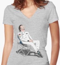 Alonso's Nap (colors) Women's Fitted V-Neck T-Shirt