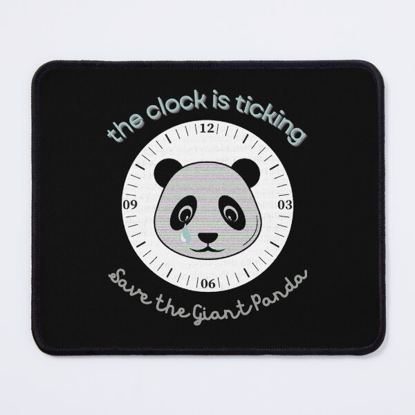 Item preview, Save The Panda The Clock is Ticking Mouse pad designed and sold by MagicWolfStar.