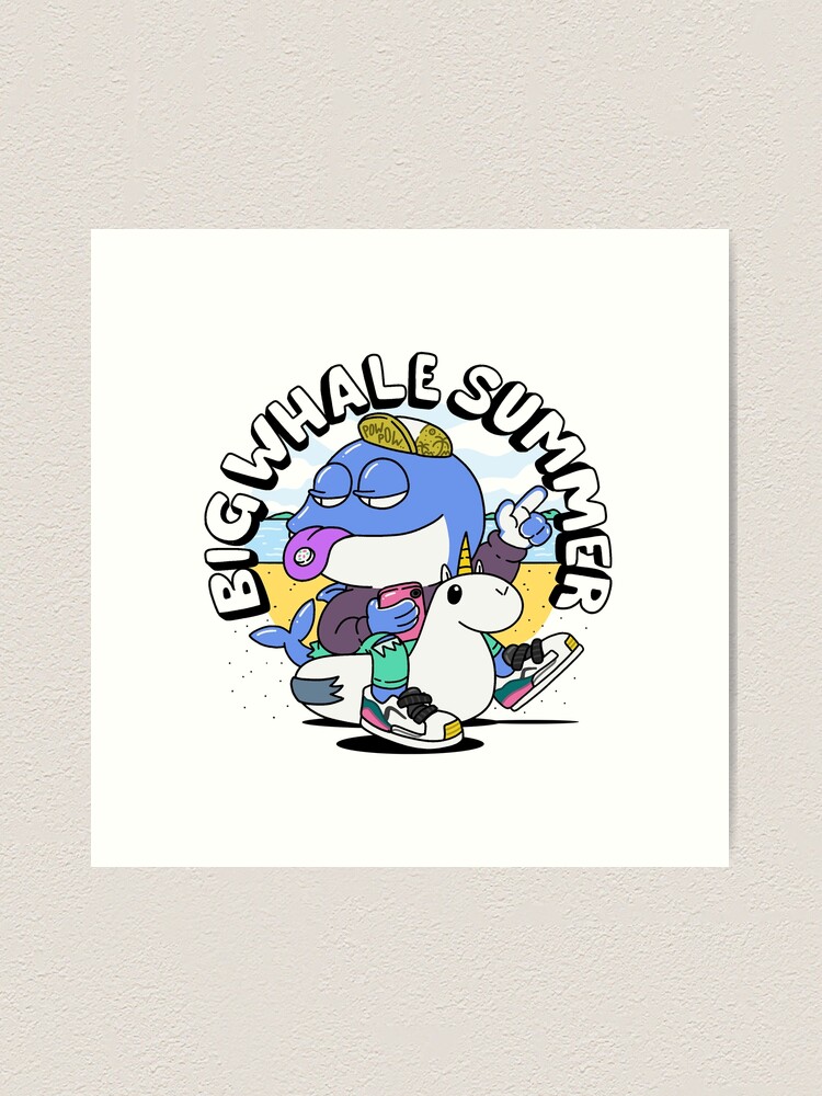 Alternate view of Big Whale Summer Art Print