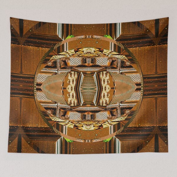 Item preview, *FUNNY ABSTRACT PAINTING ALIEN TRIBAL FACE CHOCOLATE MIXTURE MINT GREEN WITH STARRY GREEN ANISE& CINNAMON* designed and sold by Ralek.