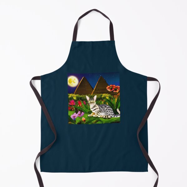 Item preview, Egyptian Mau Cat in a Midnight Garden designed and sold by Marymarice.