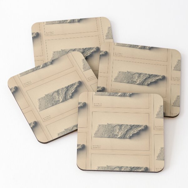 Item preview, Tennessee, USA Shaded Relief Map 3D digitally-rendered designed and sold by ThinkAboutMaps.